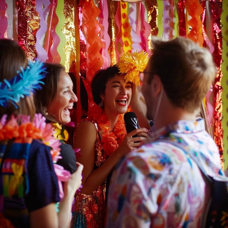 Interactive photo booth setup with guests enjoying a memorable event in Ryde