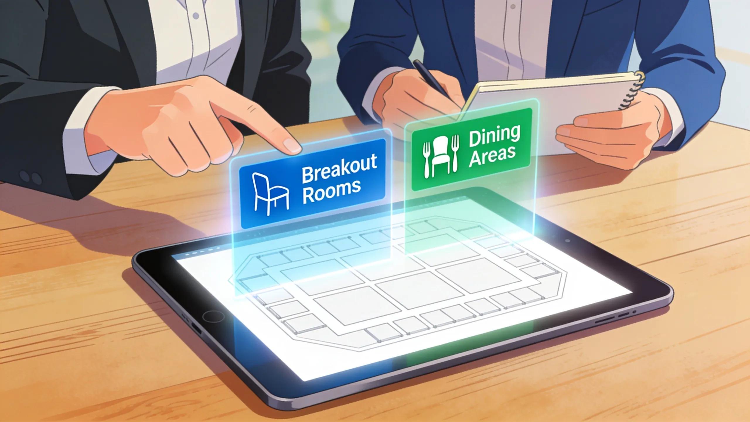 Interactive venue map enhancing user engagement for event planning