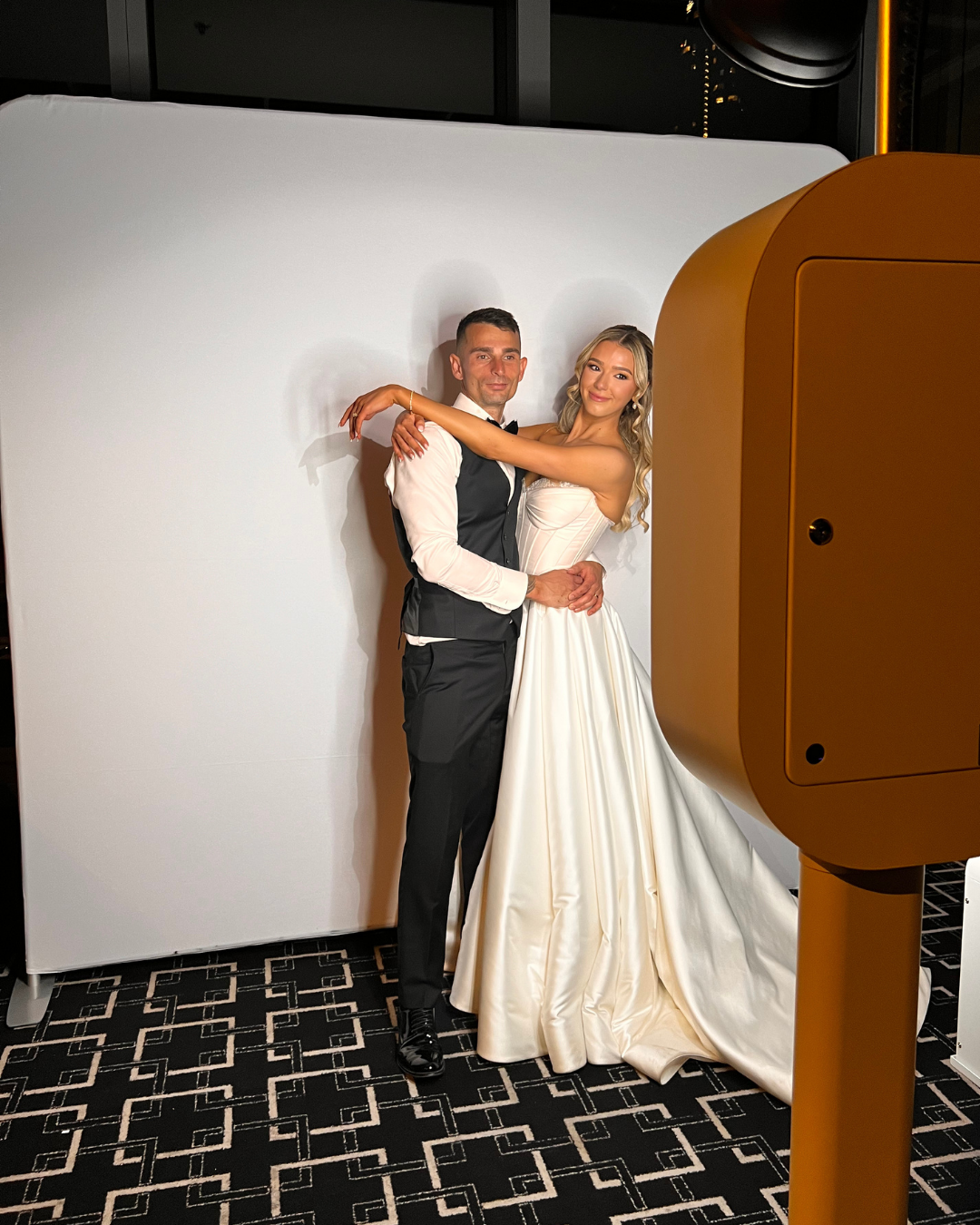 Halo360 photo booth hire at a Sydney wedding