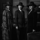 AI-generated vintage film noir detective portrait