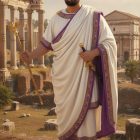 AI-generated Roman emperor portrait from Halo360's AI Photo Booth