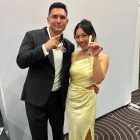 Couple with their Halo360 Keychain Station keepsakes