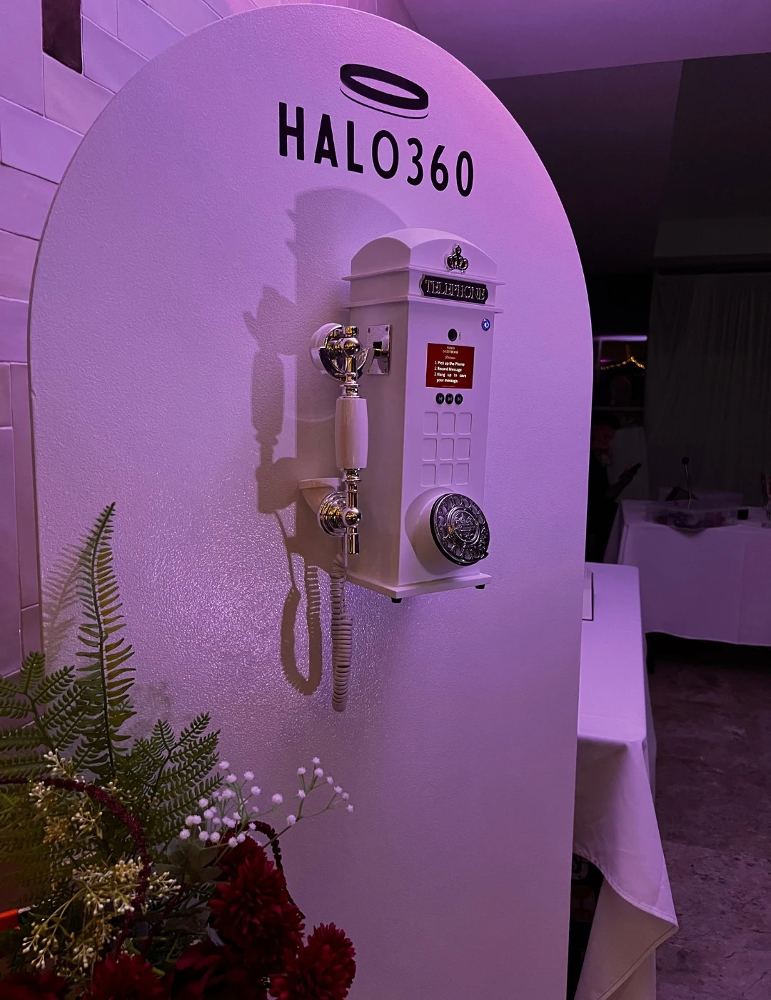 Halo360 Video Guestbook arch setup