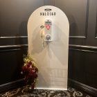 Guests recording a message at the Halo360 Video Guestbook