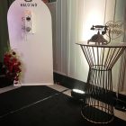 Halo360 Video Guestbook arch with Leave A Message signage